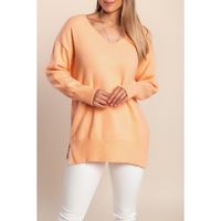 Oversize Pullover, Aprikose