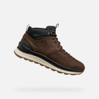 Dark brown men's ankle shoes Geox Spherica Actif X2 - Men's