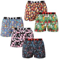 5PACK pánské trenky Styx art sportovní guma vícebarevné (5B1845680) L