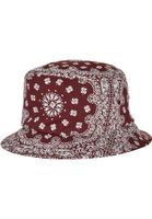 Bandana Print Bucket Hat Cherry/White