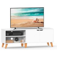 MID.YOU TV DIEL, biela, svetlohnedá, 140/45/40 cm