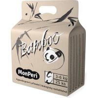 MonPeri Bamboo Size S ekološke plenice za enkratno uporabo 3-6 kg 25 kos