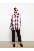 LC Waikiki Plaid Long Sleeve Viscose Women's Shirt Tunic