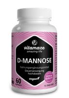 D-Mannose Kapseln hochdosiert & vegan, 2000 mg pro Tagesdosis, 60 Kapseln mit 500 mg pro Kapsel, Made in Germany | Vitamaze by Sensilab