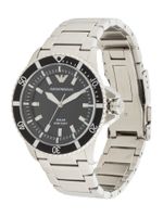 Emporio Armani Analogni sat 'WORLD EXPLORER'  crna / srebro