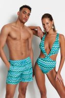 Trendyol Multicolored Standard Size Swimsuit Swim Shorts