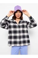 LC Waikiki Women's Plaid Long Sleeve Oversize Lumberjack Shirt