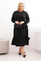 Kesi Włoski Dámské šaty Plus Size s rozšířeným spodkem černá