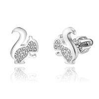 Olivie Strieborné náušnice na skrutku VEVERIČKA 5944