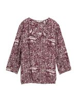 TOM TAILOR Bluza  prljavo roza / tamno crvena / prljavo bijela