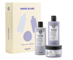 Darčeková sada na neutralizáciu nežiaducich žltých tónov Maria Nila Sheer Silver + darček zadarmo