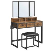 Boxxx TOALETNÝ STOLÍK, hnedá, čierna, 90/40/141 cm