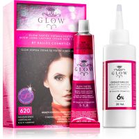 Kallos Glow permanentná farba na vlasy odtieň 620 Aubergine Red 100 ml