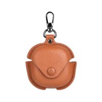 LEATHER POCKET etui za slušalke Samsung Galaxy Buds4 / Buds4 Pro svetlo rjavo