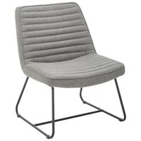 P & B KRESLO, textil, sivá
