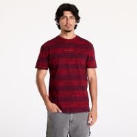 Koszulka Tommy Jeans Regular Classic Overdyed Tee Deep Rouge/ Heritage Pink Stripe M