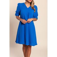 Lockeres Minikleid, Blau