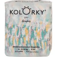 Kolorky Day Brushes одноразові ЕКО-підгузки розмір XL 12-16 Kg 17 кс