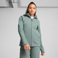 Puma evoStripe Kapuzenjacke Damen | Mit Plain | Green Moon | Größe: L