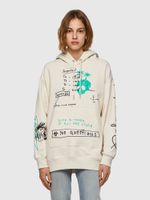 Diesel Sweatshirt - FEXAHOOD SWEATSHIRT white