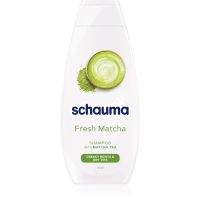 Schwarzkopf Schauma Fresh Matcha почистващ детоксикиращ шампоан за мазен скалп и сухи краища 400 мл.