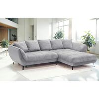 Livetastic ROHOVÁ SEDAČKA, textil, sivá, svetlosivá