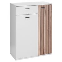 Voleo SKRINKA NA TOPÁNKY, biela, farba duba, 75/102/37 cm