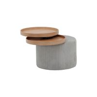 Livetastic PRÍRUČNÝ STOLÍK, svetlosivá, textil, 50/50/45 cm
