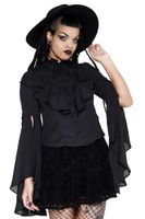 Damen Bluse KILLSTAR - Moon Shrine Ruffle L