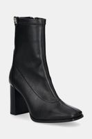 Členkové topánky Tommy Hilfiger PARTY LEATHER SOCK HEEL BOOTIE