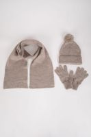 DEFACTO Boy's 3-Piece Knitwear Scarf Beanie Gloves Set