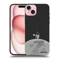 Silikónový čierny obal pre Apple iPhone 15 - Astronaut