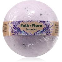 Folk & Flora Lavender бомбочка для ванни має заспокійливі властивості 130 гр