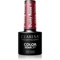 Claresa SoakOff UV/LED Color Dusty Rose gel lak za nohte odtenek 4 5 g