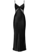 Silk & Lace Plunge Neck Slip Dress