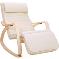 Boxxx RELAXAČNÉ KRESLO, drevo, textil, béžová