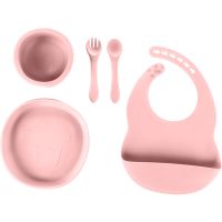 Zopa Silicone Set serviciu de masă pentru copii pentru copii Old Pink 1 buc