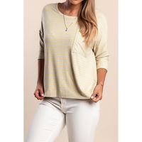 Streifenprint Top, Gelb
