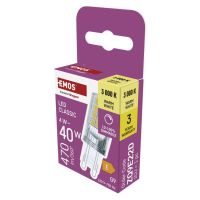 LED žárovka Classic JC / G9 / 4,2 W (40 W) / 470 lm / teplá bílá / stmívatelná