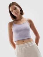 Dámsky slim crop-top - fialový