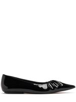 10mm The Pointy Toe Leather Ballerinas