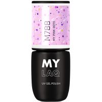 MYLAQ UV Gel Polish gelový lak na nehty odstín My Pink Dots 5 ml