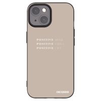 Silikónový čierny obal pre Apple iPhone 15 - Positive Vibes