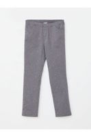 LC Waikiki Elastic Waist Printed Gabardine Fleece Lined Girl's Trousers