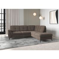 Sit & More ROHOVÁ SEDAČKA, textil, tmavohnedá