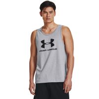 Under Armour Sportstyle Logo Tank Steel Light Heather M