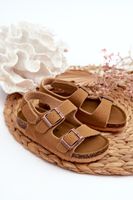 Boto Gyermek szandál parafa platformon Camel Rorria tépőzárral