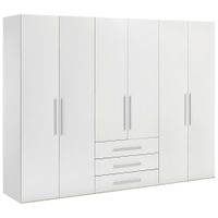 Xora ŠATNÍ SKŘÍŇ S OTOČNÝMI DVEŘMI, bílá, vysoce lesklá bílá, 292,8/218,6/59,6 cm
