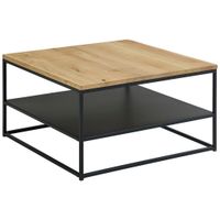 Boxxx KONFERENČNÝ STOLÍK, čierna, farba duba, drevo, kov, 75/75/40 cm