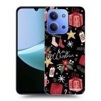 Silikónový čierny obal pre Xiaomi Redmi 15C 4G - Christmas